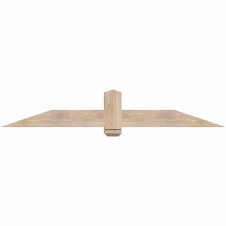 Ekena Millwork Eugene Smooth Timber Gable Bracket, Douglas Fir, 72"W x 12"H x 5 1/2"D x 5 1/2"F, 4/12 Pitch GBW072X12X0606EUG00SDF
